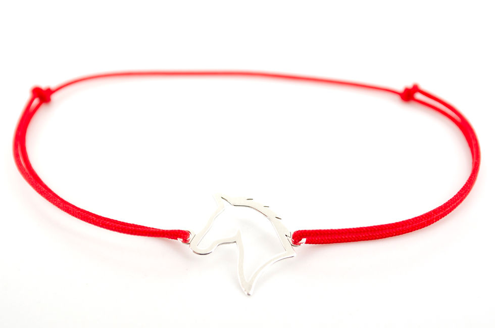 Miniaturbild: Armband Silber Pferd Tiere Schmuck online kaufen grau schwarz blau rot gruen