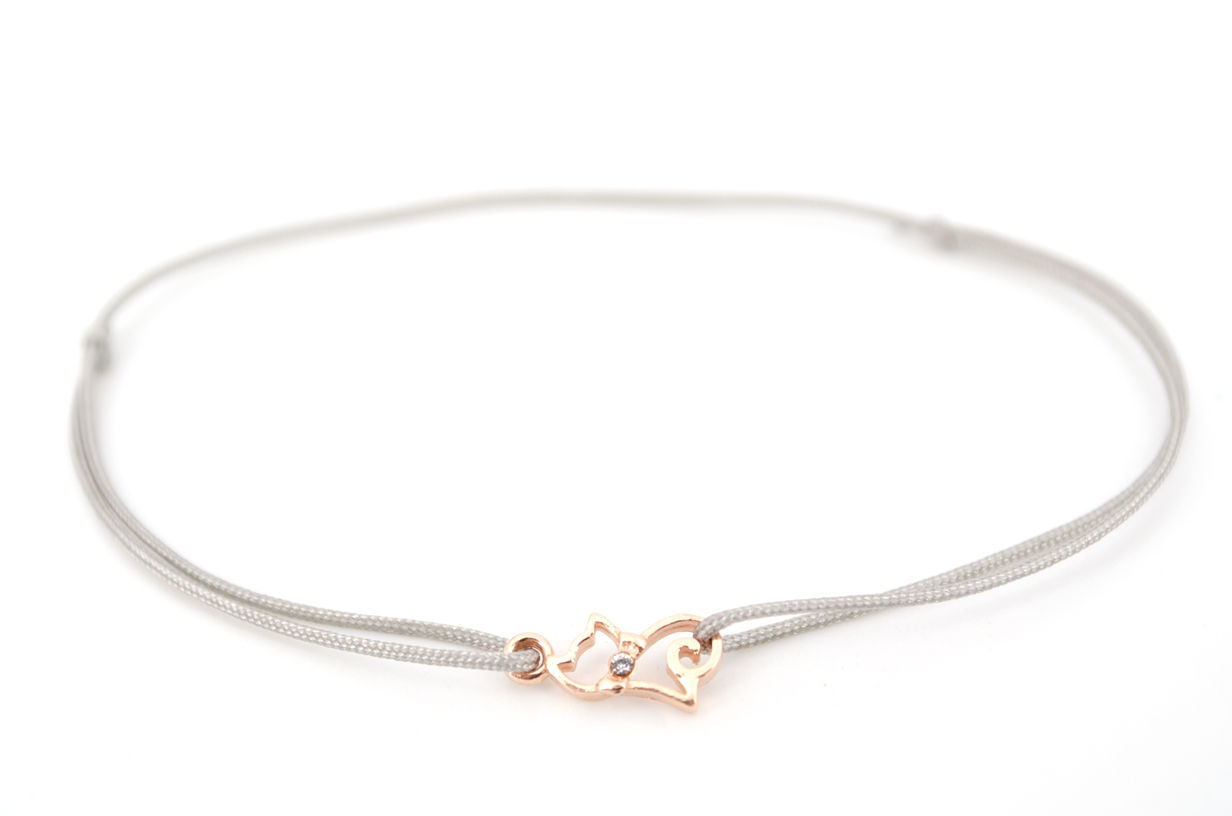 Armband Katze Swarovski Rosegold Schmuck Handmade make a wish kaufen Damen Geschenk Tiere
