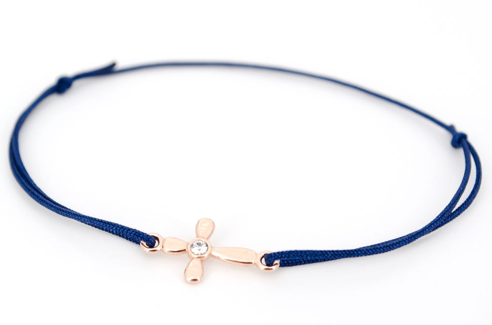 Miniaturbild: Armband S Kreuz Rosegold