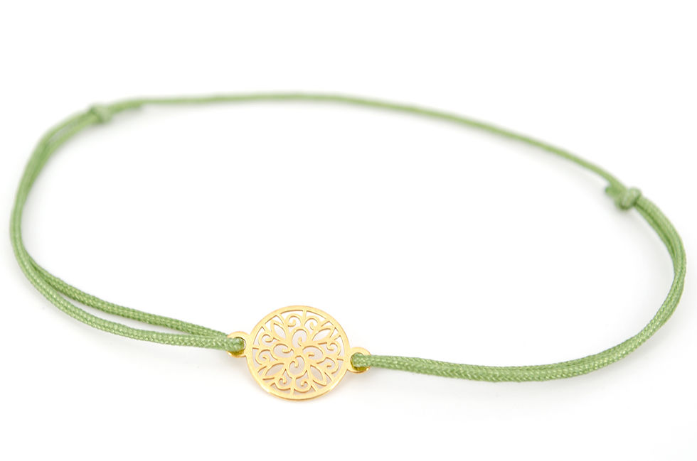 Armband Ornament Gold Blume Kreis Schmuck für Damen Sterling Silber kaufen online