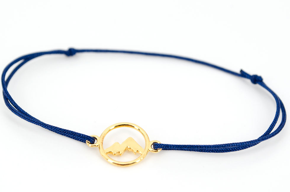 Miniaturbild: Armband Handmade kaufen Online Shop Berge Damen Gold mit Schiebeknoten aus 925 Sterling Silber Schmuck