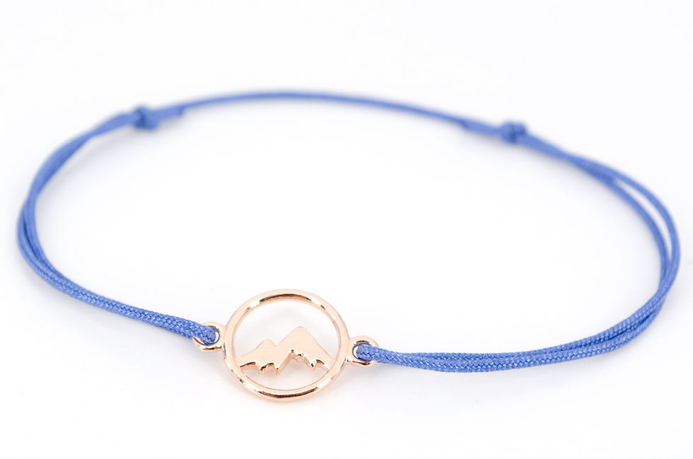 Miniaturbild: Armband Handmade kaufen Berge Online Shop Damen mit Schiebeknoten perfektes Geschenk der Berg ruft Rosegold