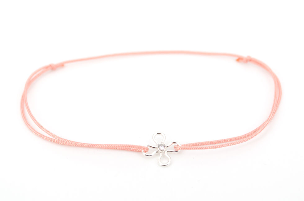 Miniaturbild: Armband Blume CZ Silber mit Schiebeknoten kaufen online Shop Damen Geschenk