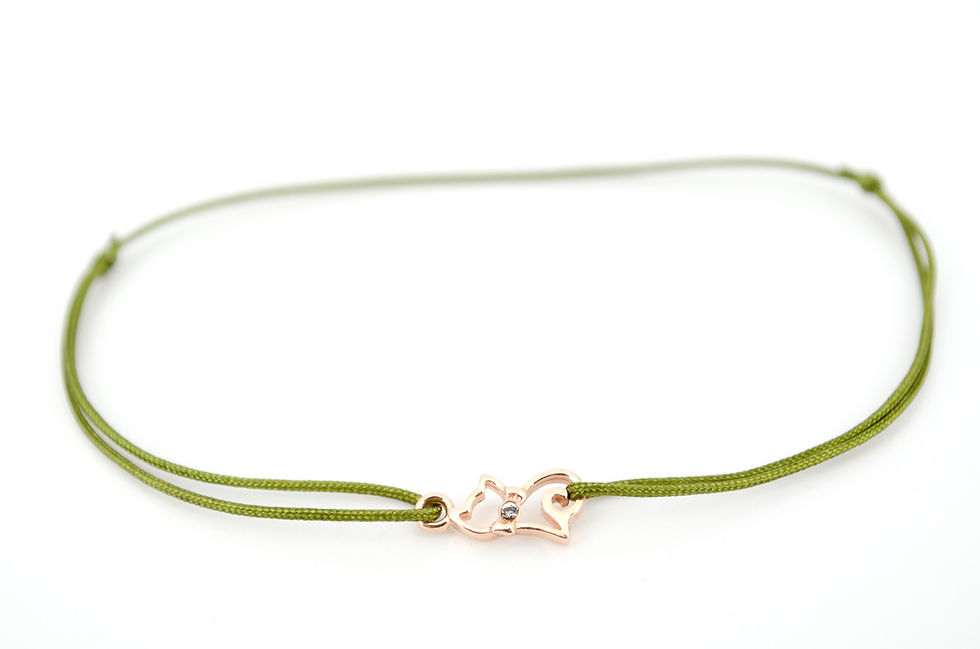 Miniaturbild: Armband Katze Swarovski Rosegold Schmuck Handmade make a wish kaufen Damen Geschenk Tiere