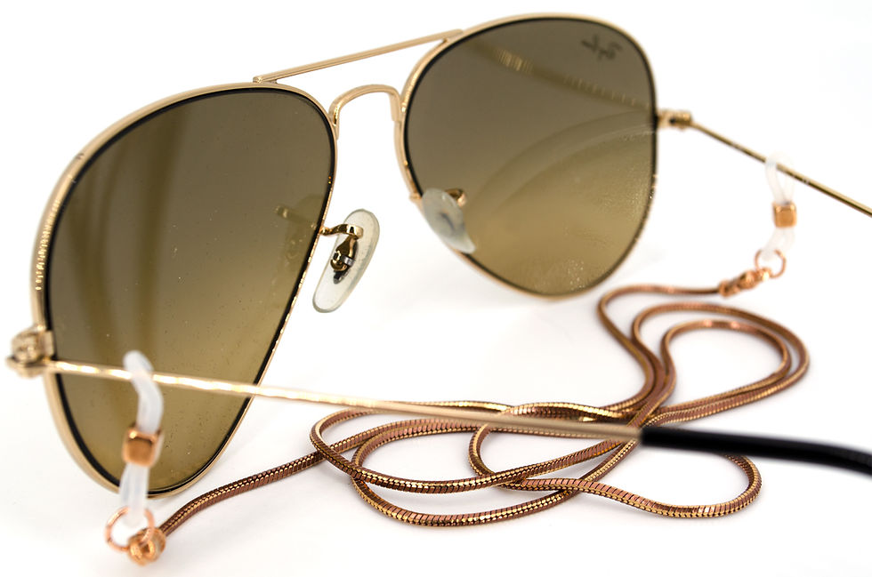 Miniaturbild: Brillenkette Gold Braun Brillenhalterung
