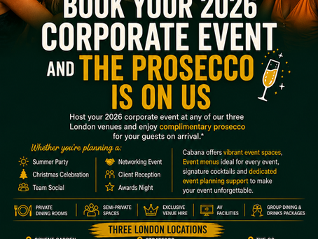 BOOK YOUR 2026 CORPORATE EVENT AND THE PROSECCO IS ON US 🍾