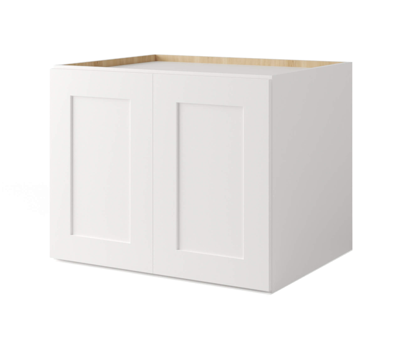 Solid Wood Plywood Wall Refrigerator Cabinet with Two Doors & One Shelf