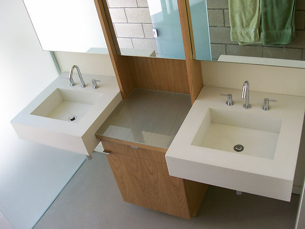 concrete vanity integral sink