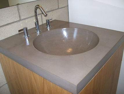 concrete vanity integral sink