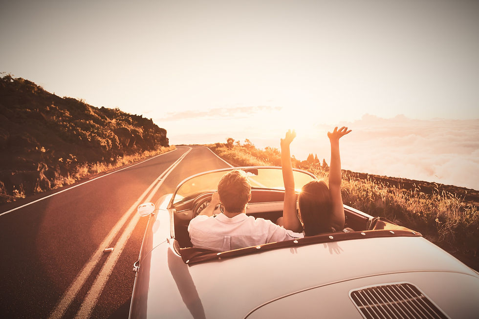 Happy Couple Driving