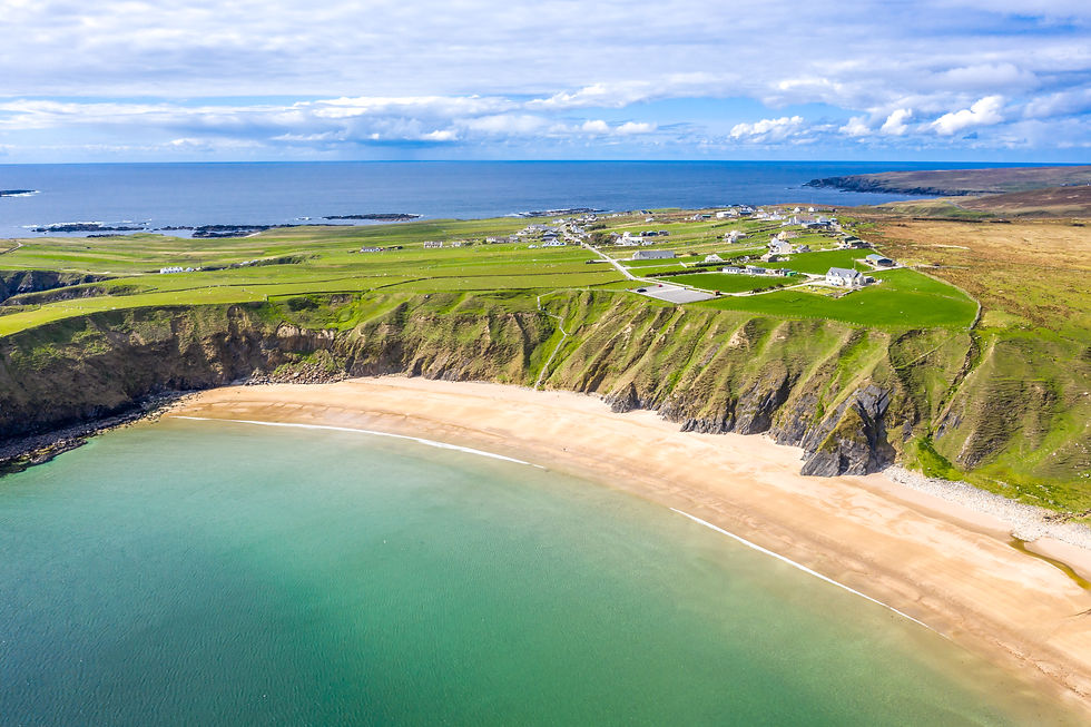 Aerial View of Silver Strand Beach, Ireland
