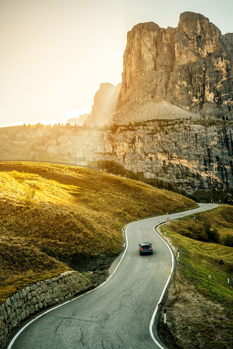 Driving in the Italy Dolomites