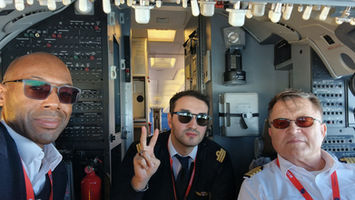 Virgin Australia Boeing 737-700 registration, 2-HBGX, crew on board Schiphol Airport, ready for Ferry Flight by Vanguard Air Services.