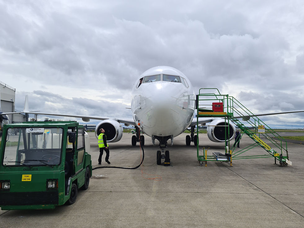 Getting ready to depart.