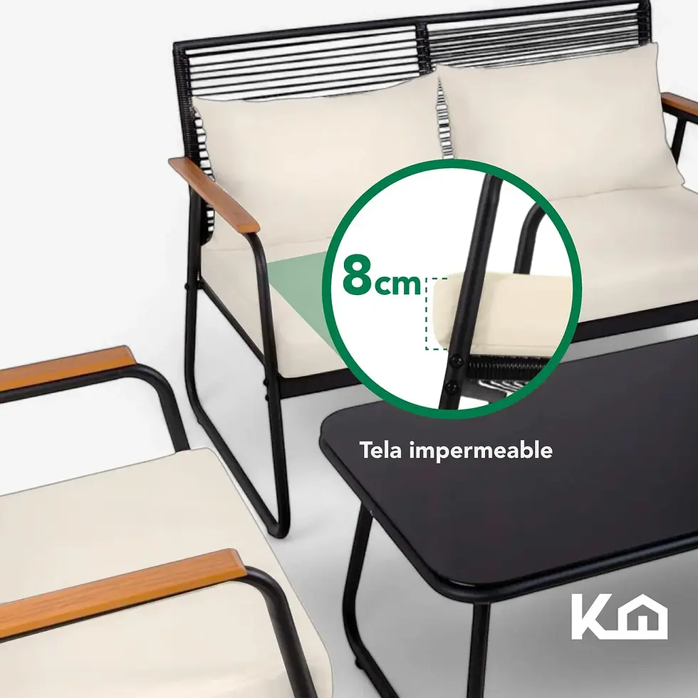 Miniatura: Sala de Lujo Para Terraza o Exterior Sunshine Ratan 4Pzs
