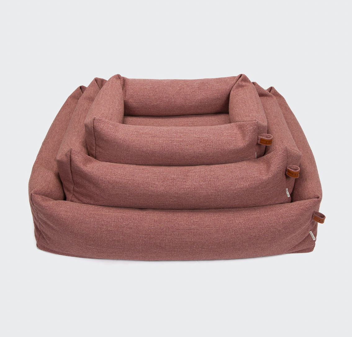 Hundebett Sleepy Linen-Mix – Faded Rose Mélange 3 Größen