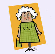 Artski Studio character illustration of mid century modern woman with a new hairdo