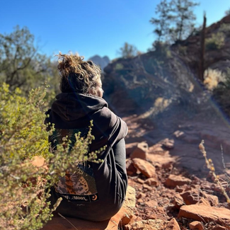 The Soul Wisdom - Phoenix Dessert Deb taking a rest