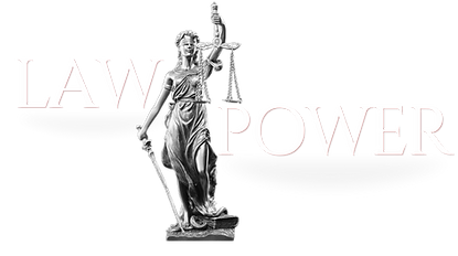 Law & Power Logo with Lady Justice Image