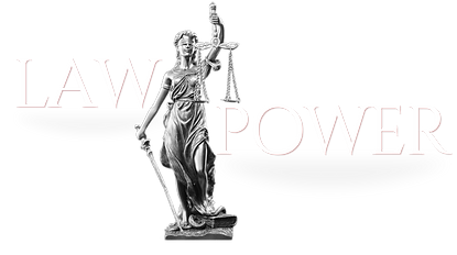 Law & Power Logo with Lady Justice Image