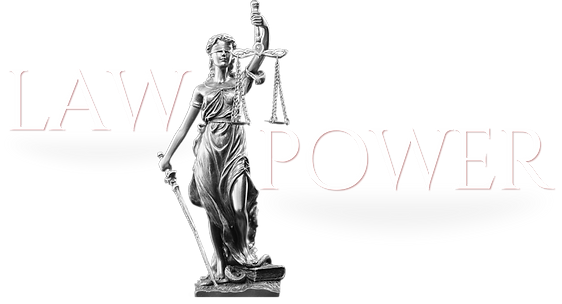 Law & Power Logo with Lady Justice Image