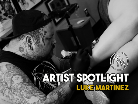 Artist Spotlight featuring Luke Martinez, traditional tattoo artist at First Street Tattoo Parlor