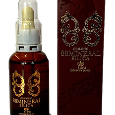 サロンの施術水にも使用されている「88ミネラル」。多種類の天然ミネラルをバランスよく配合した、日々の健康管理に欠かせない濃縮ミネラル液。