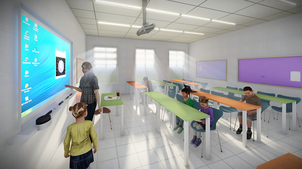 Classroom Interior Design by TERRATECTURA ecological architecture & design