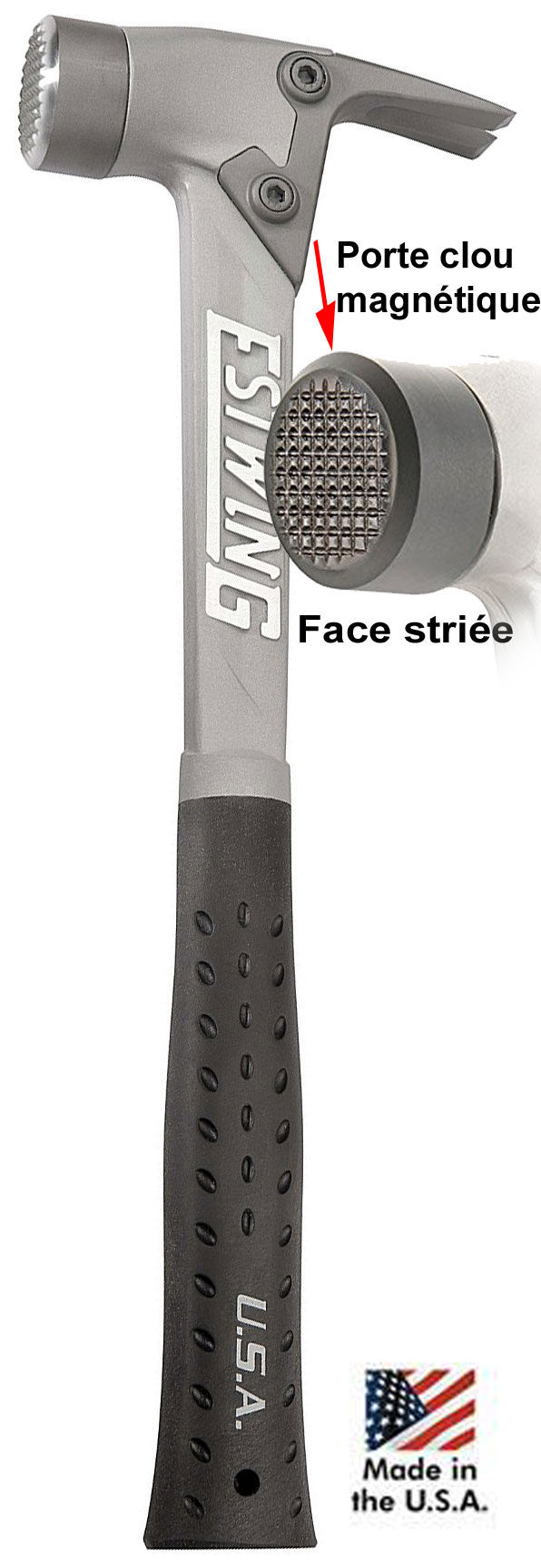Estwing Al-Pro Aluminum Framing Hammer - 14 Oz Straight Rip Claw Milled Face Estwing Al-Pro Aluminum Framing Hammer - 14 Oz Straight Rip Claw Milled Face