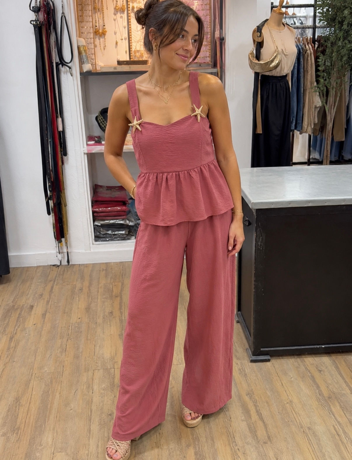 Pantalon AMARA Terracotta rosé
