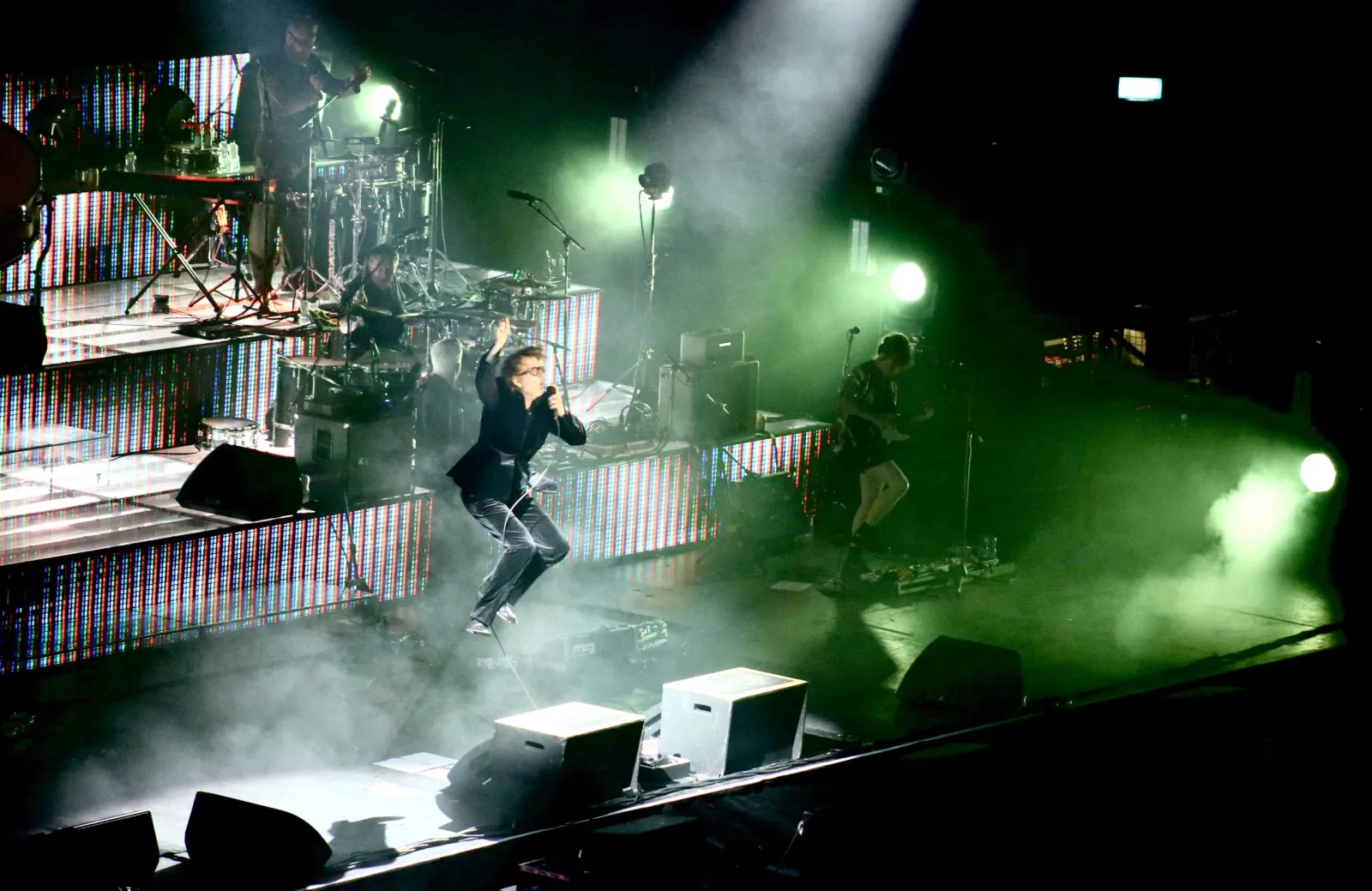 Jarvis Cover and Pulp performing at their gig at Cardiff Castle