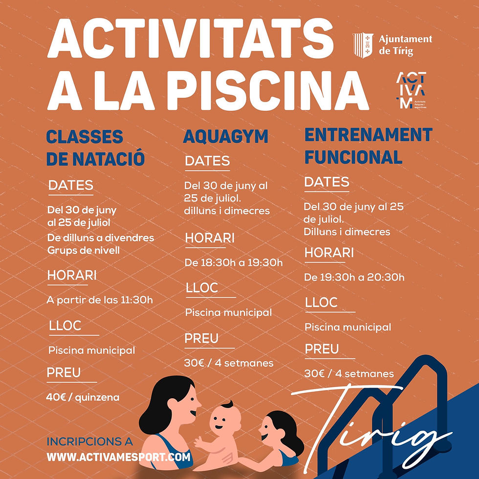 ACTIVITATS A LA PISCINA DE TÍRIG