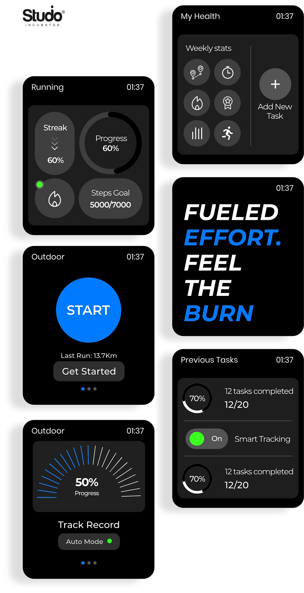 resdesign of a smartwatch, Product Design, UI design, Watch UI Design
