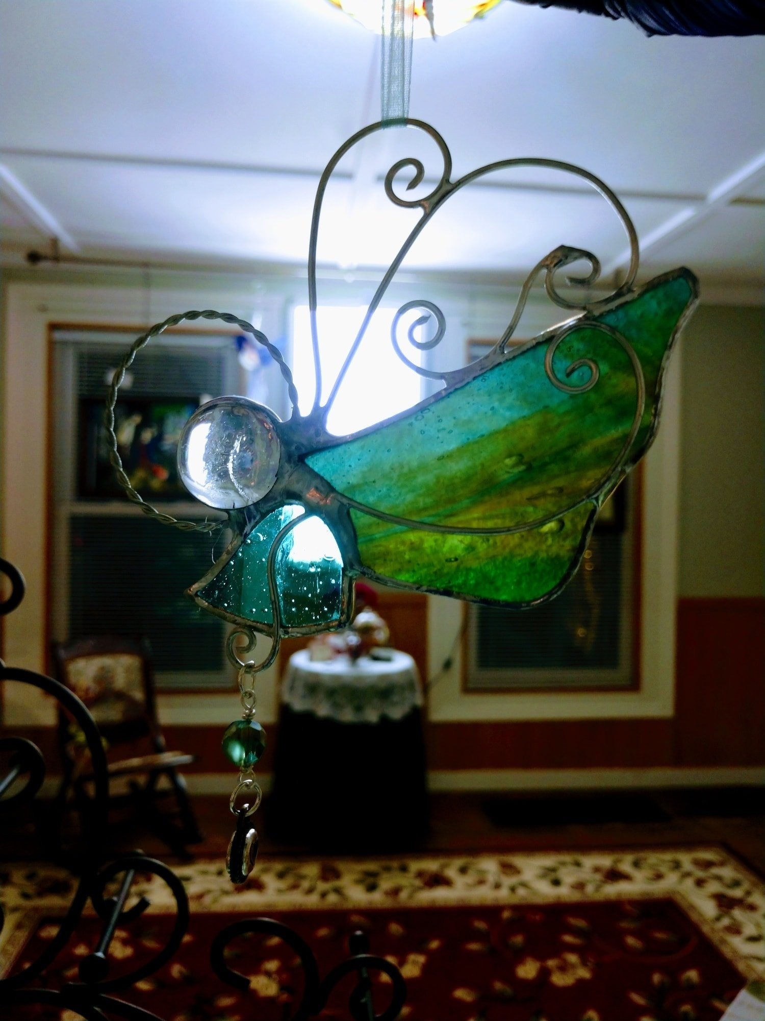 Stained Glass Angel Ornament