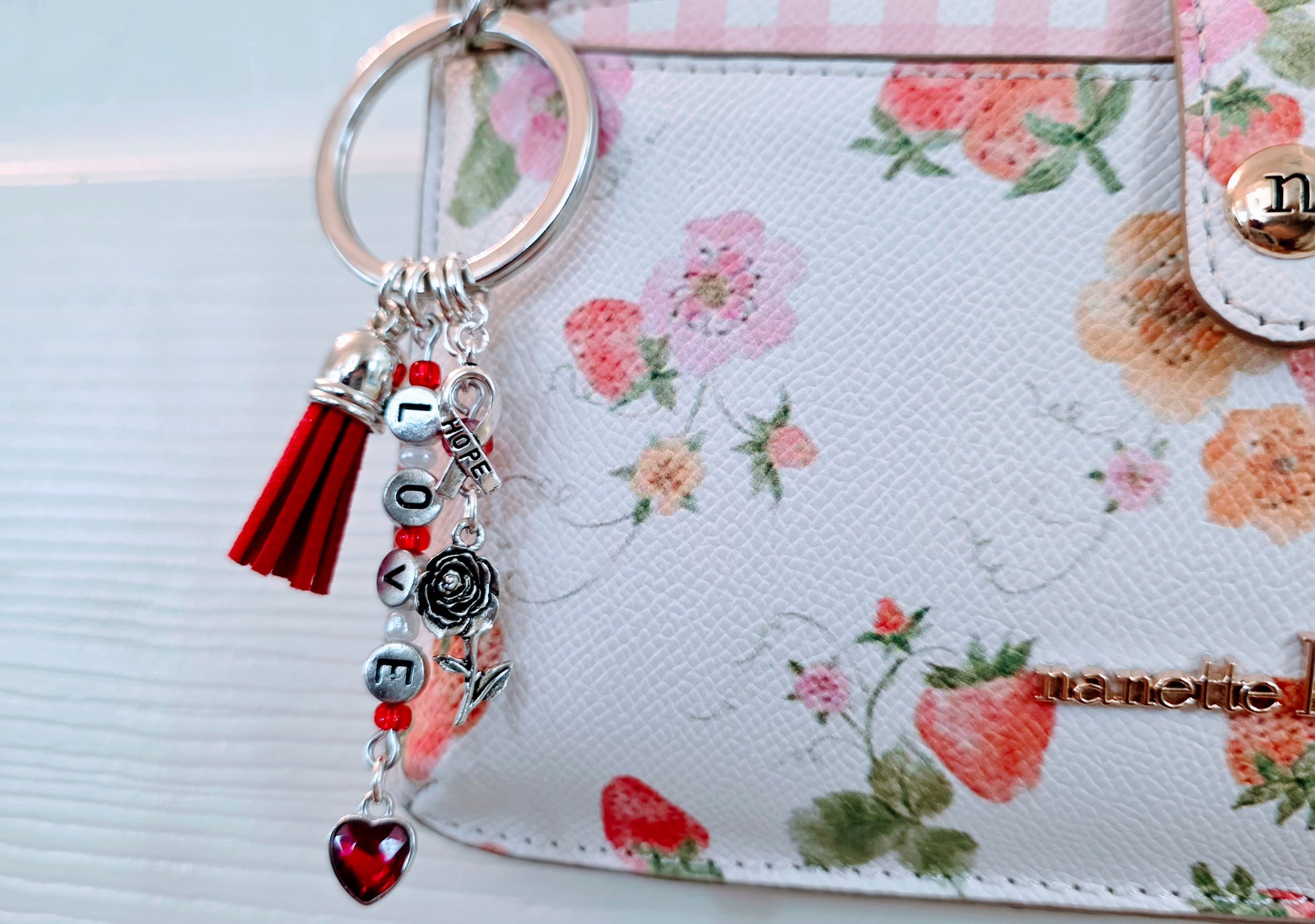 Handmade "LOVE" Charm Keychain