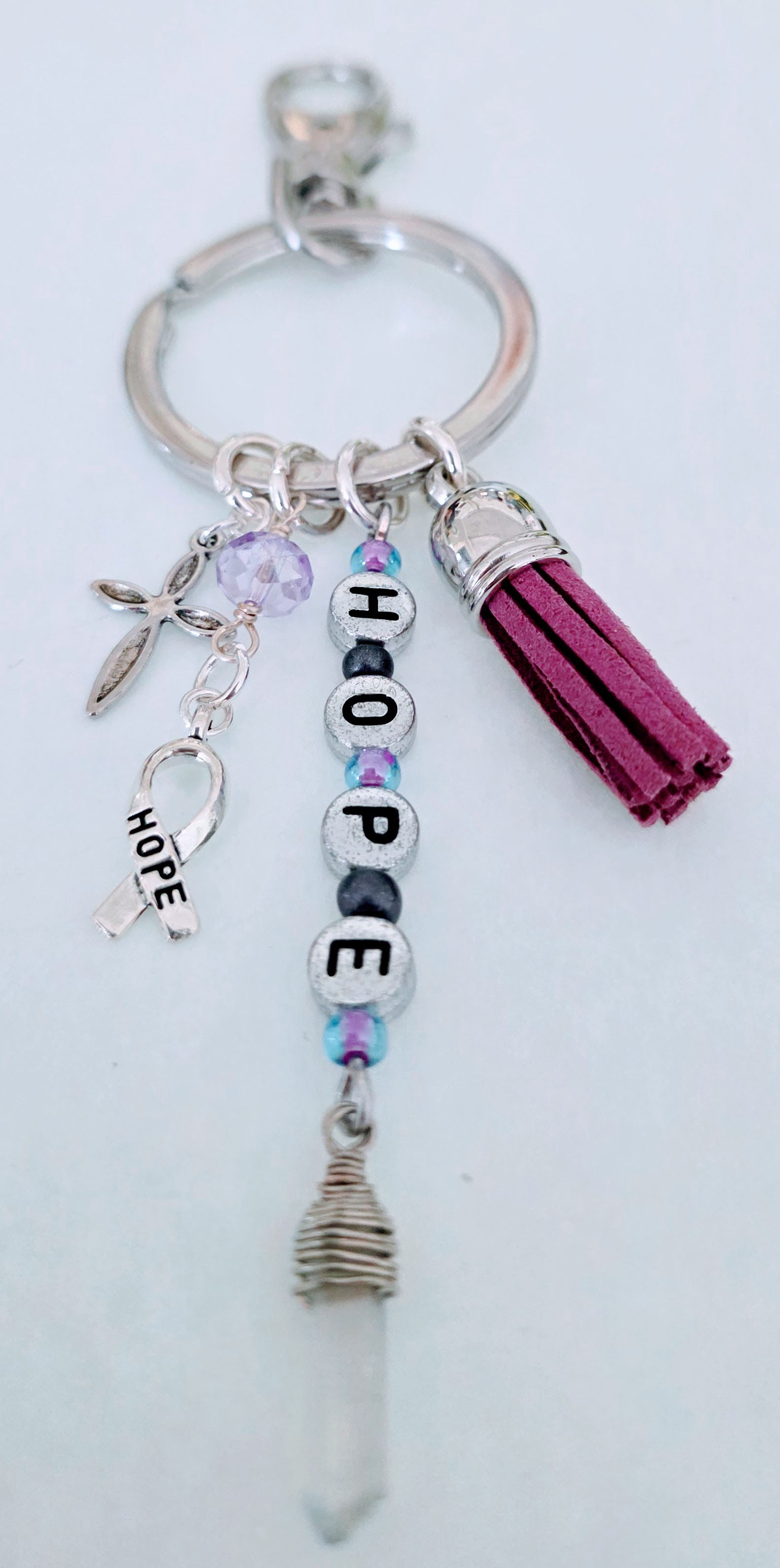 Handmade "HOPE" Charm Keychain