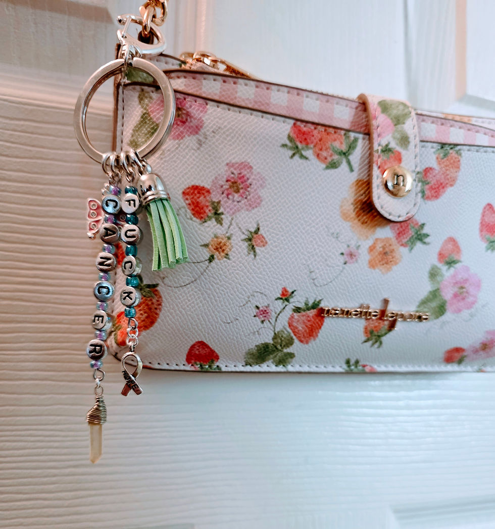 Thumbnail: Handmade "FUCK CANCER" Charm Keychain