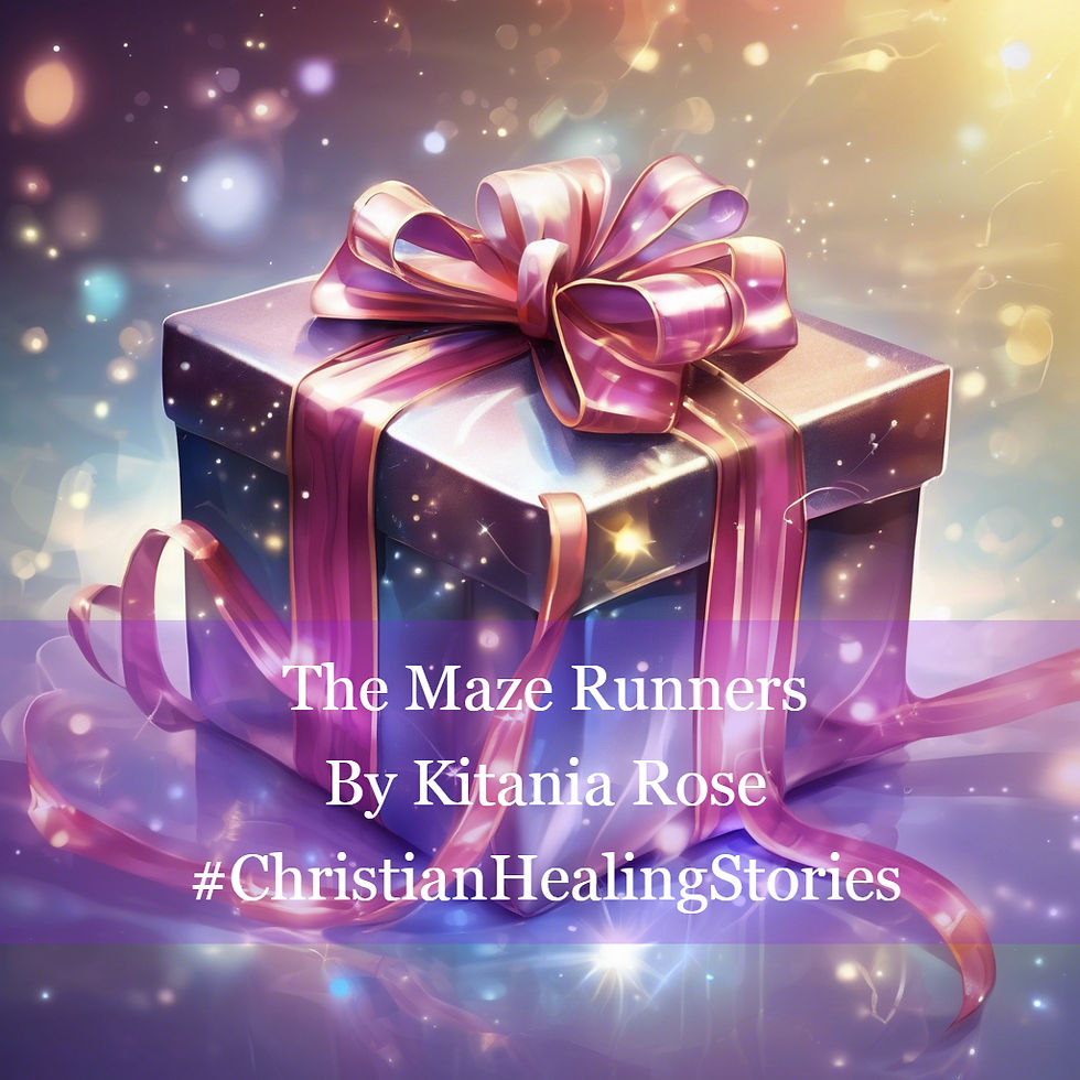 A gift with sparkling ribbons