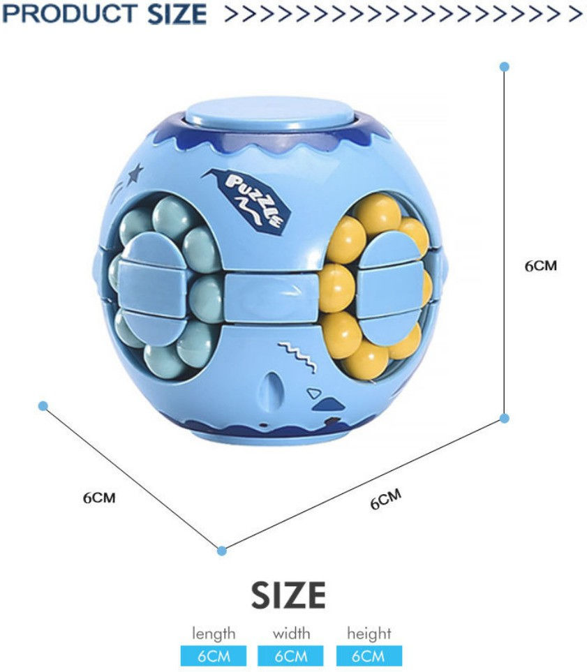 Thumbnail: Skaleups Spinner Rotating Magic Bean Fidget | Rubik’s Puzzle for Kids & Adults