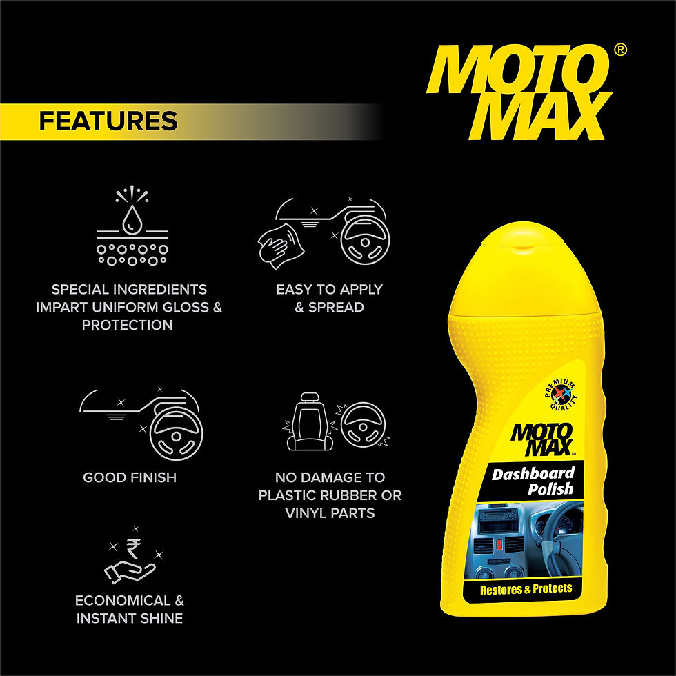 Thumbnail: Pidilite Motomax Auto care kit - Cream Polish with Carnuba Wax 230gm & Car dash