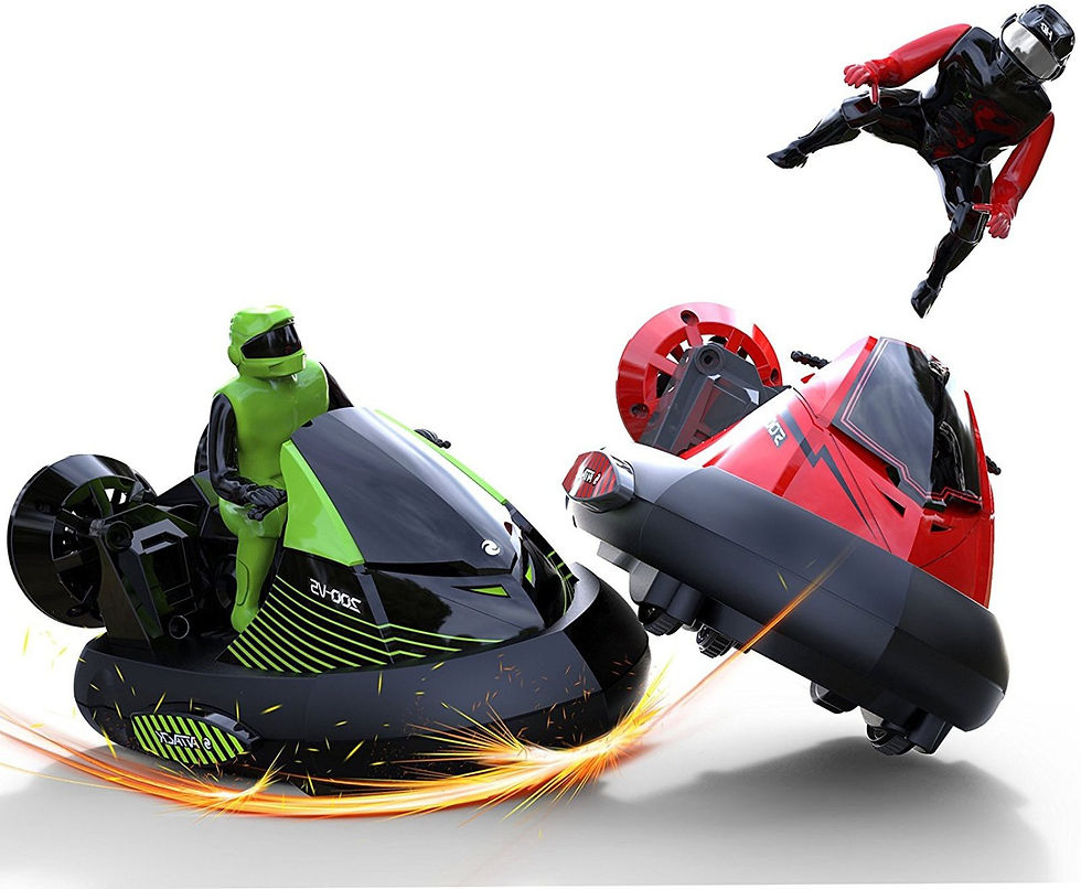 Thumbnail: Smilemakers RC Racing Bumper Car Toy with Driver Action Figure Stunt Vehicle Se