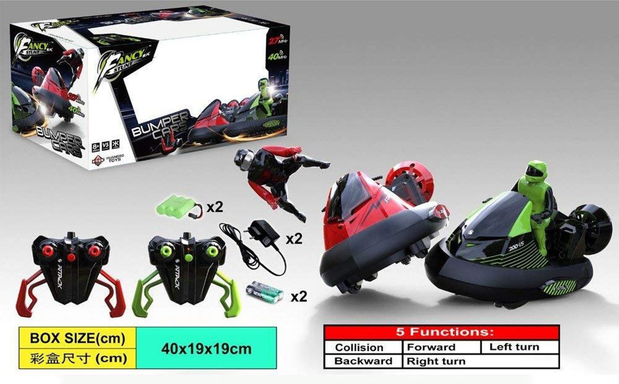 Smilemakers RC Racing Bumper Car Toy with Driver Action Figure Stunt Vehicle Se