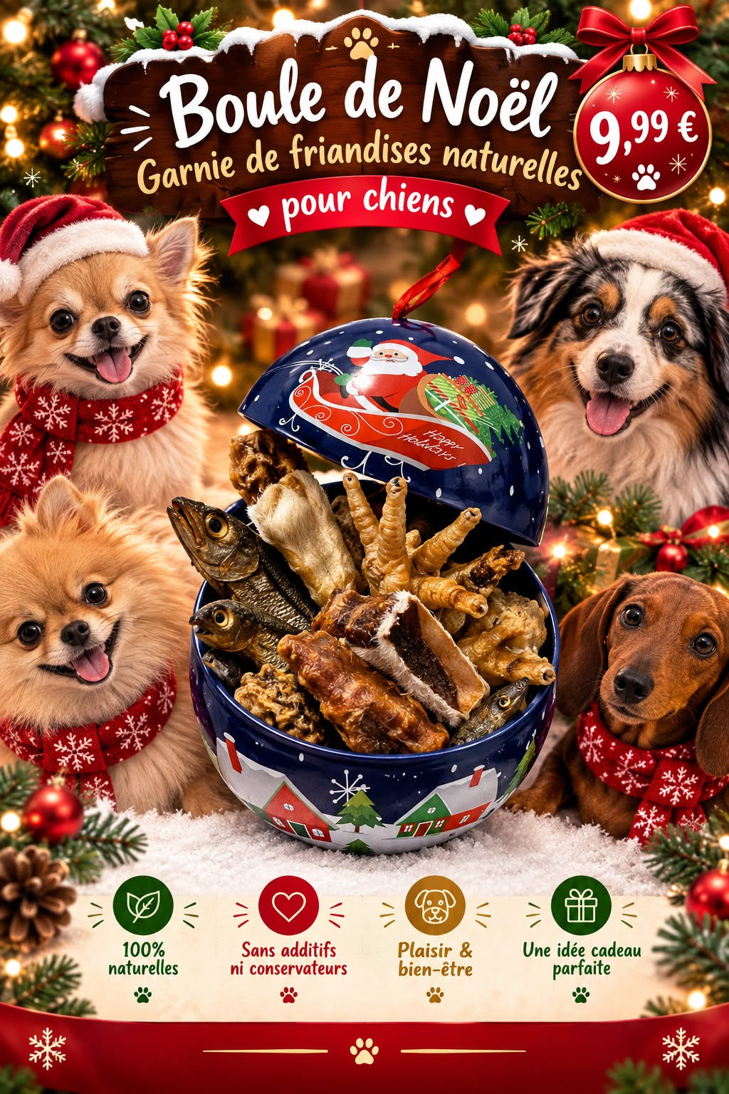 Boule de noel garnis de friandises