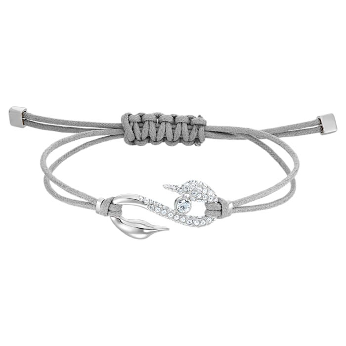 Swarovski Power Collection Hook bracelet Medium, Grey, Rhodium plated