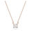 Thumbnail: Attract necklace Square, White, Rose-gold tone plated