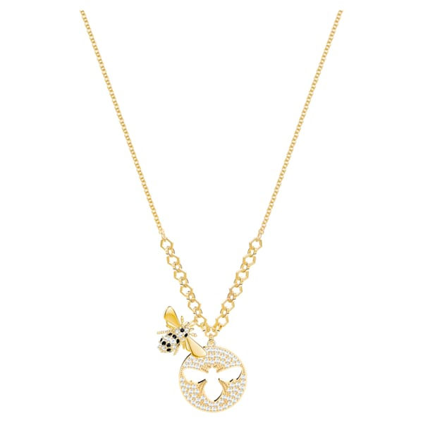 Lisabel Necklace White, Gold-tone plated