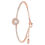 Thumbnail: Swarovski Sparkling Dance bangle Round, White, Rose-gold tone plated