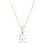 Thumbnail: Solitaire pendant White, Gold-tone plated