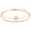 Thumbnail: Ginger bangle White, Rose-gold tone plated