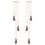 Thumbnail: Naughty Chandelier pierced earrings Black, Rose-gold tone plated